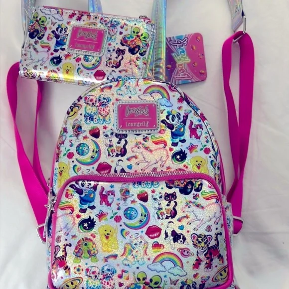 Lisa Frank x Loungefly Mini Backpack with Matching Wallet Set NWT 99708-1.jpg main image 4